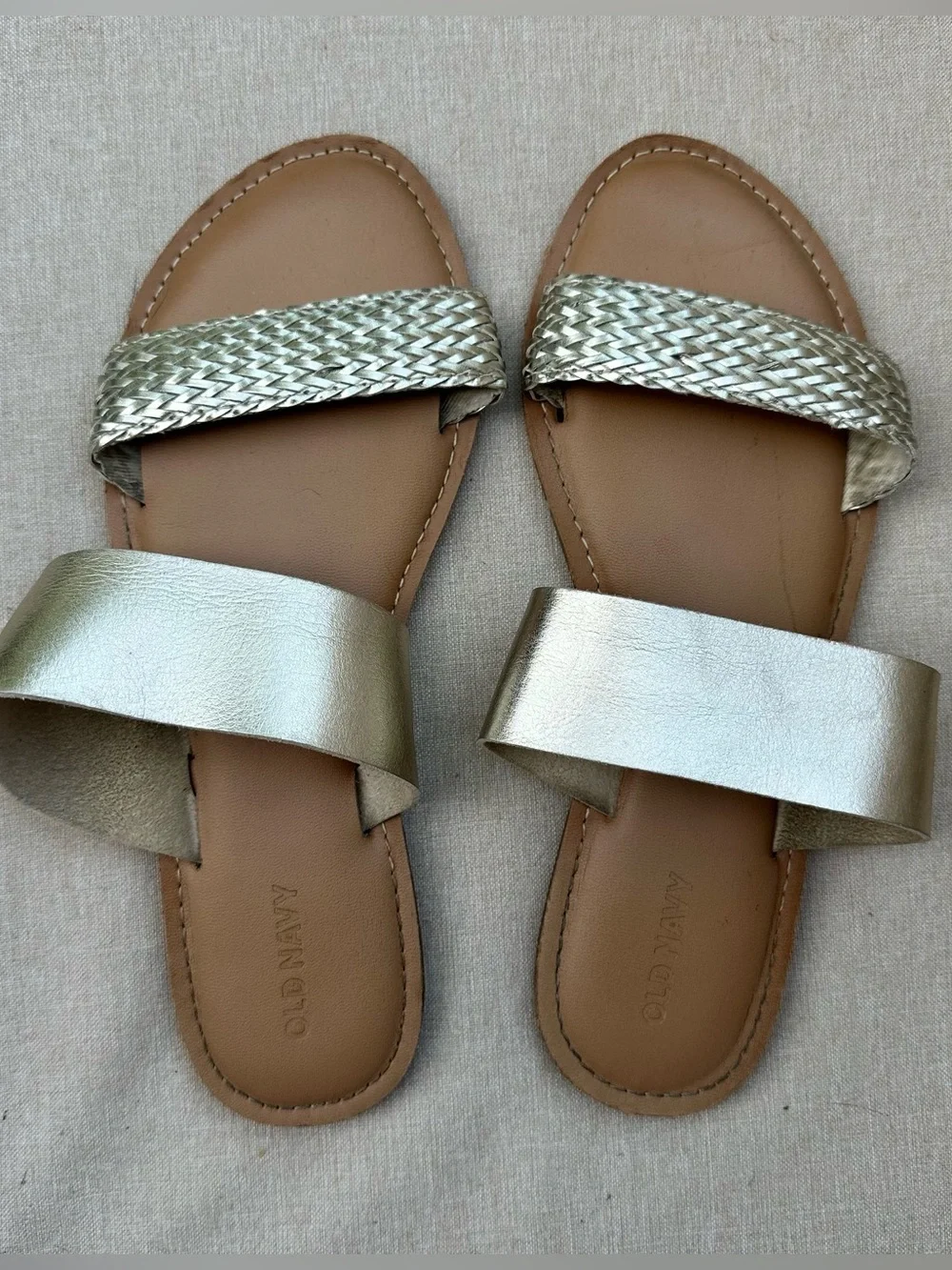 Old Navy Gold Sandals - Picture 1 of 2